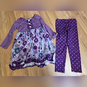 Purple Floral Girls Set